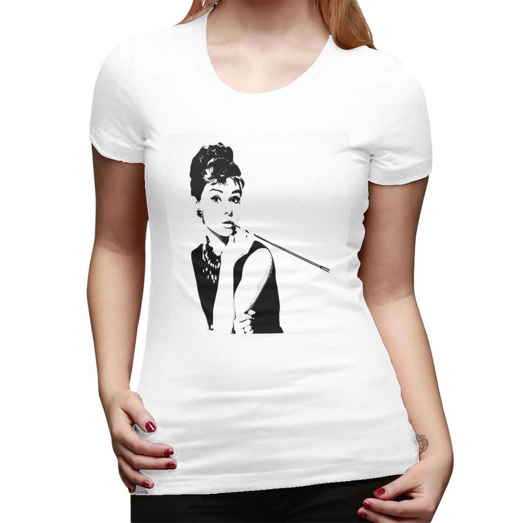 Audrey Hepburn Portrait A TShirt for Women ONeck Streetwear T Shirts Womens Tees Short Summer Clothes Tops