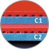 DONIC Blue Grip C1 Table Tennis Rubber (Red, MAX)