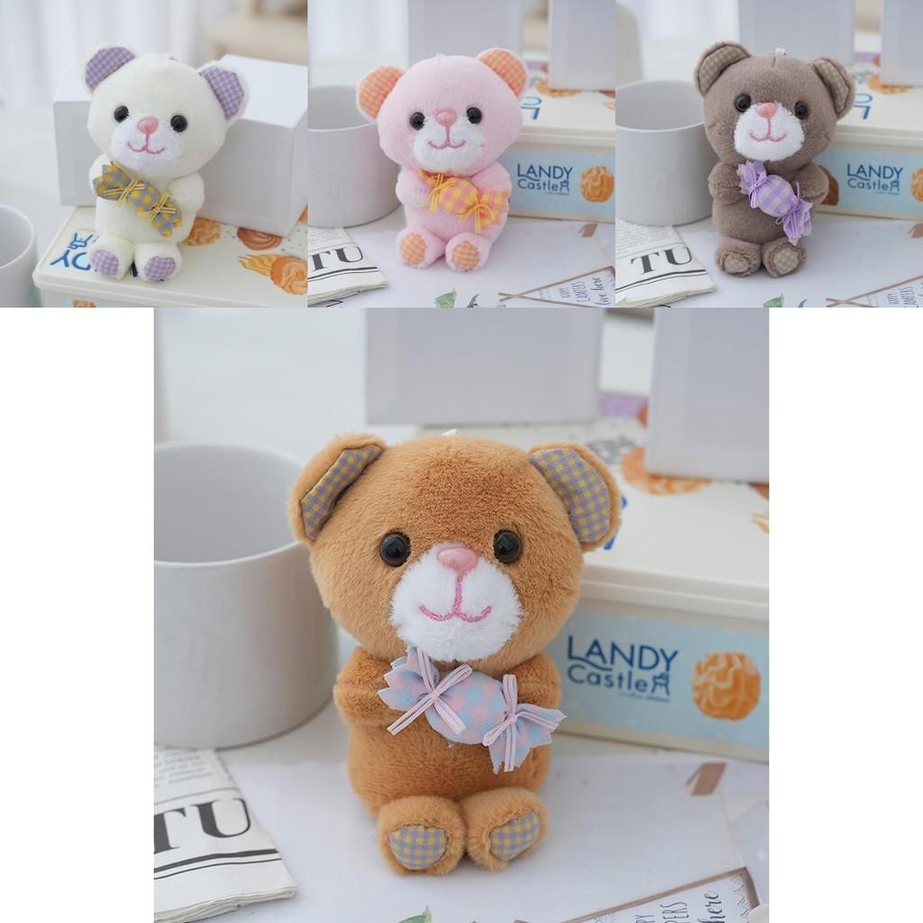 Adorable Candy Bear Plush Toy Soft Stuffed Bear Doll Keychain Bag Charm Cute Bear Ornament