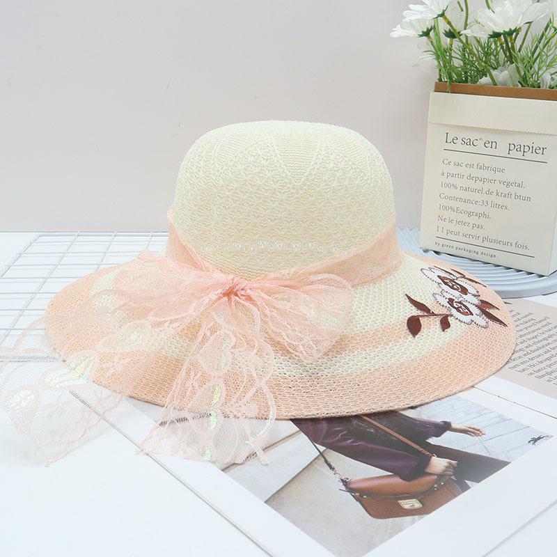 Straw Straw Hat Women's Big Eaves Beach Hat Summer Shading Sun Hat Outdoor Travel Seaside Spring and Autumn Versatile
