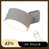 A60Z Top Rechargeable Magnetic LED Wall Light 360° Rotation Touch Remote Control Cabinet Spotlight For Home & Office White
