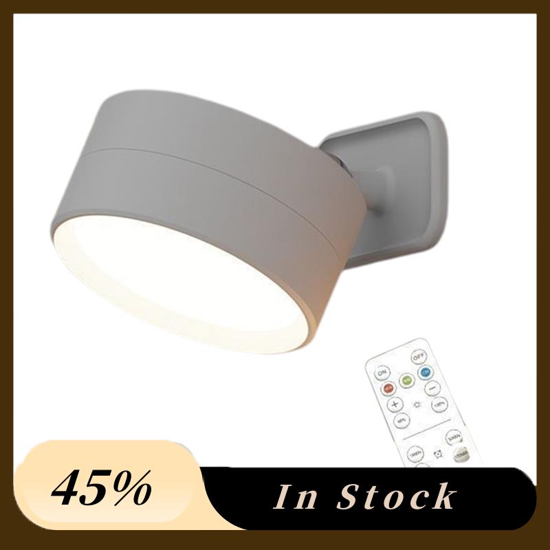 A60Z Top Rechargeable Magnetic LED Wall Light 360° Rotation Touch Remote Control Cabinet Spotlight For Home & Office White