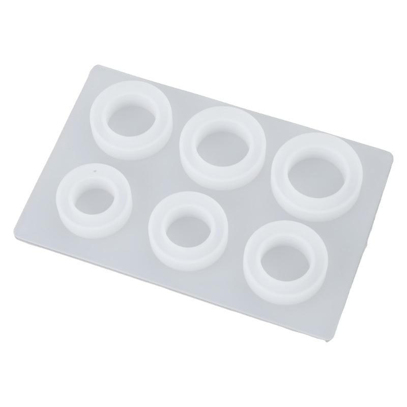 Изысканный набор форм для колец из кристальной эпоксидной смолы, круглые, из мягкого силикона, прозрачные, для изготовления ювелирных изделий, формы для смолы, форма для литья колец