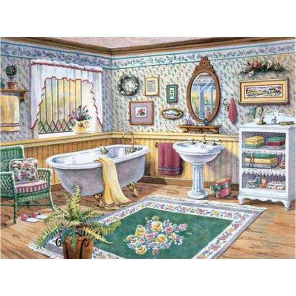 5D Kendin Yap Elmas Boyama Manzara Banyo Kanaviçe Kiti Tam Kısım Nakış Mozaik Sanatı Elmas Taklidi Dekor Hediye