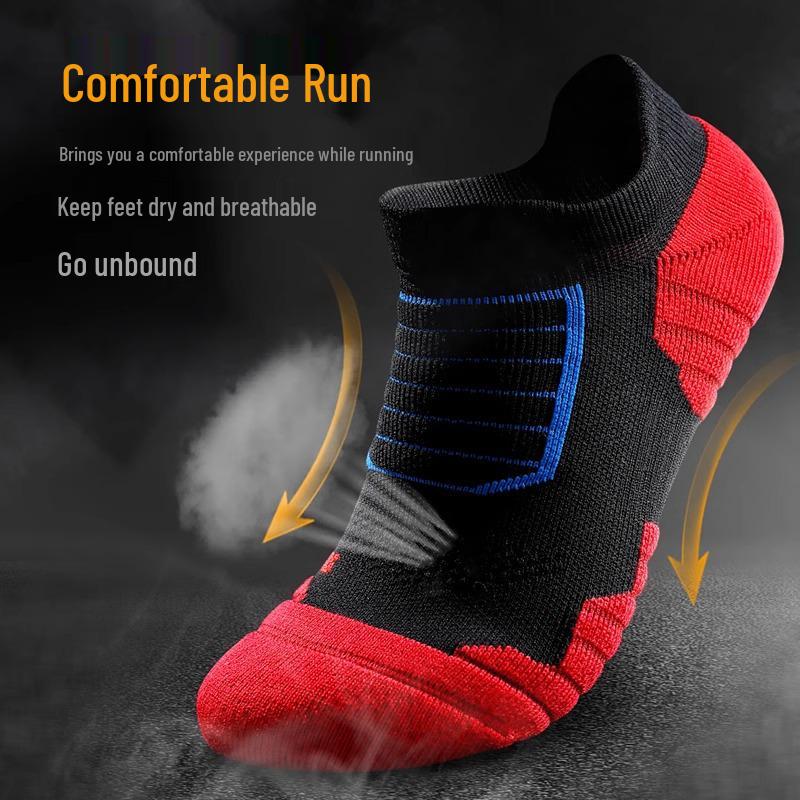 Men's Thickened Towel Bottom Sports Socks for Running and Basketball