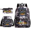 Abstract foreign Shanhaijing children's schoolbag tongtongsahur cartoon primary school student backpack three-piece set L