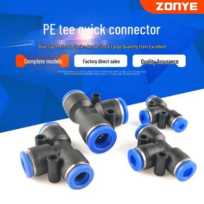 Pneumatyczny Trójnik Szybkozłączka Złączka do Węża Powietrznego - Rozmiary PE 4-16