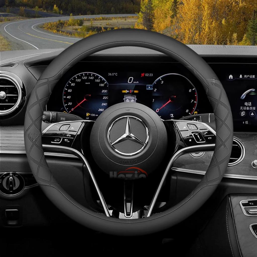 Leder Lenkradabdeckung für Mercedes Benz G500 A180 W204 W205 W210 GLC W212 W124 W219 W203 W202 W447 W169 Zubehör