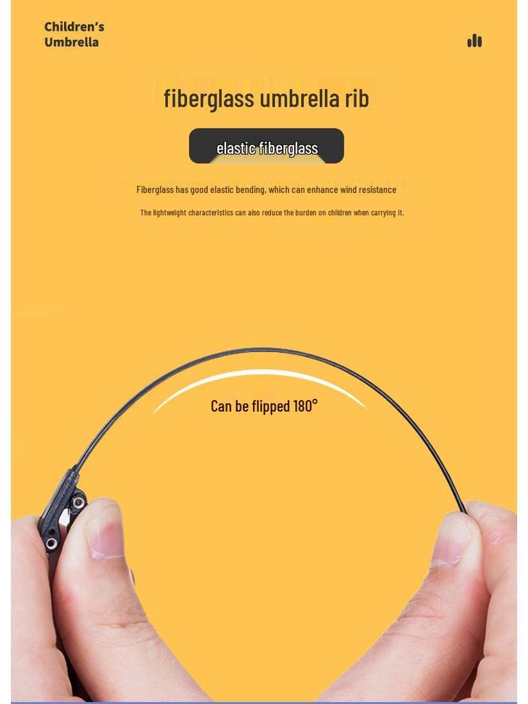 Children's Cartoon Fully Automatic Safety Umbrella: Rain or Shine, Reflective, Foldable, Anti-Rebound Design