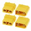 Audio Fan Bullet Connectors, High Current, High Efficiency, High Capacity, Yellow, XT90, Set of 2, Compatible