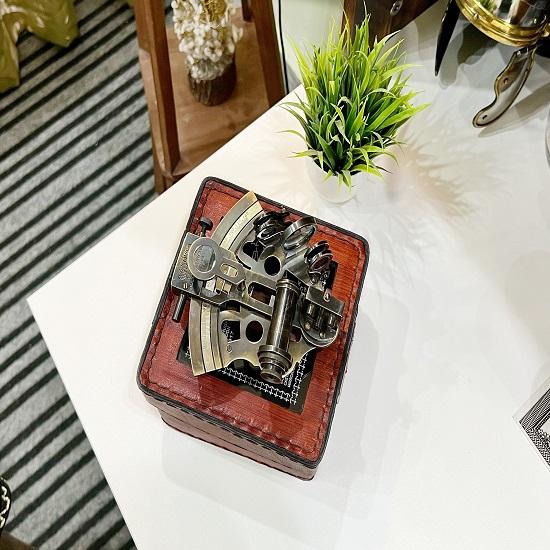 Funktionierendes Sextant, individuell graviertes Geschenk, Messing-Sextant, Funktionierender Kompass, Geschenk für Vater, Jahrestagsgeschenk für Mann, Weihnachtsgeschenk für Sohn