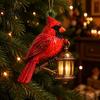 Weihnachtsgeschenk für Freunde Roter Vogel Weihnachtsbaumschmuck, Acryl Hängedekoration Dekorative Ornamente Zuhause Feiertag, Festlicher Anhänger Party Kamin,