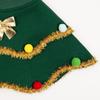 Creative Cartoon Christmas Dog Cape Adjustable Polyester Pet Cloak Unique Christmas Tree Design Dog Cosplay Dress Festive Style