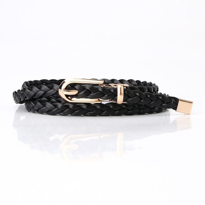 

Womens Woven Trendy Waist Belt With Elegant Design For Dresses Sweaters And Black 102cm