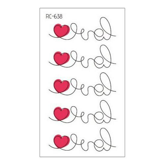 Valentine s Day Cartoon Heart Temporary Tattoo Stickers 60x105 mm