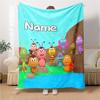 Custom Name Bugs Garden Party Blanket For Couch Bed Plush Cozy Fuzzy Blanket Super Soft Warm Blankets For Fall And Winter 09167