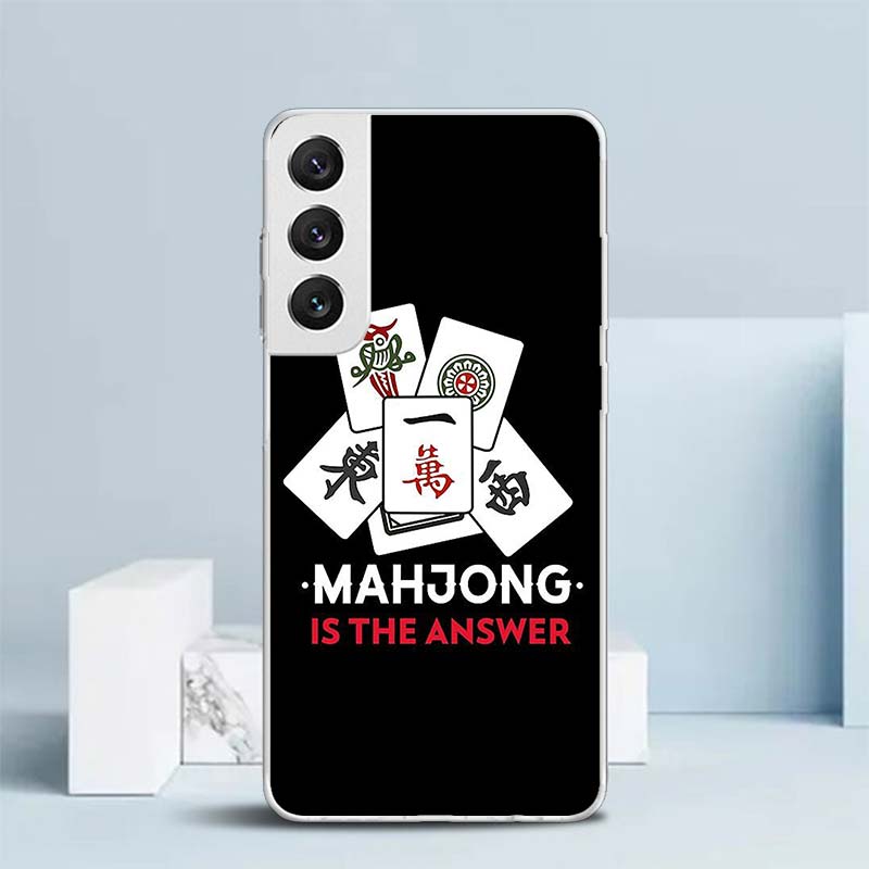 Creative Mahjong Soft Cover for Samsung Galaxy S25 Edge S26 S24 S23 Ultra Phone Case S22 S21 Plus S20 FE Print Pattern Shell Gal