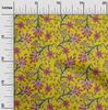 oneOone Bavlna Flex Fabric Listy & Floral Block Print Fabric By Yard 40 Inch