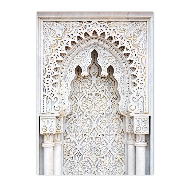 Marokkanischer Bogen Architektur Kunst Leinwand Schilderij Islamische Arabische Drucke Moskee Moslim Poster Woonkamer Home Decor