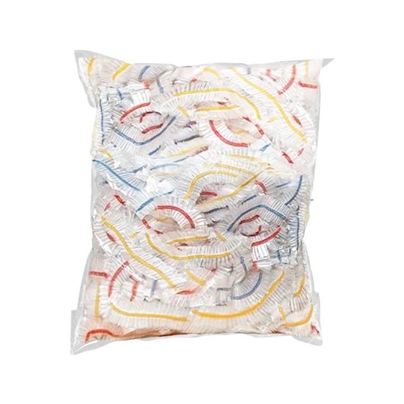 

Disposable Plastic Food Cover Colorful Elastic Wrap Fruit Food Covers Fresh-keeping Lid Bowl Plate Kitchen Packaging Storage Bag 50PCS