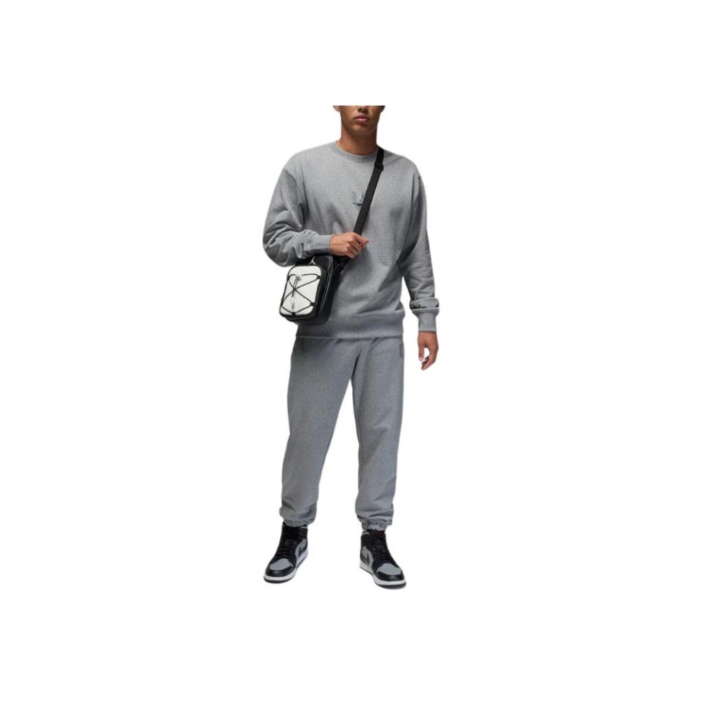 Jordan Flight Fleece Crewneck Sports Comfortable Soft Long Sleeve Sweatshirt Men sweatshirt Carbon FV7259-091