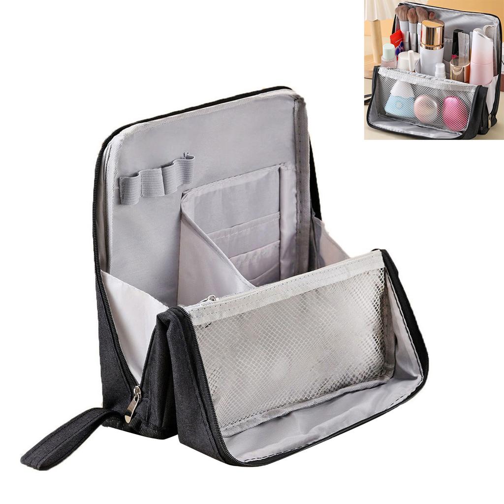 Oxford Cloth Standing Makeup Bag with Large Capacity Durable Waterproof Oxford Fabric for Home Storage Business Travel Bag