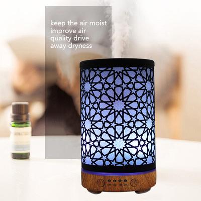 Fonction Minuterie Humidificateur d'Air Électronique 100ml Diffuseur d'Huiles Essentielles Machine Assistant de Contrôle d'Humidité avec Veilleuse LED