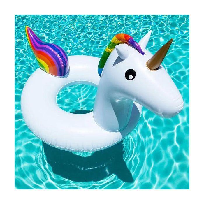 Giant Inflatable Unicorn Shape Float 120 Cm Multicolored for Children and Adults Pool or Beach