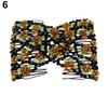 Women's Chic Stretch Rose Flower Bow Beaded Hair Comb Cuff Double Insert Clips