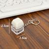 2025 New Creative Button Keychains Give To Friends Sand Sculpture Parody Decompression Pendant Luminous Keychain