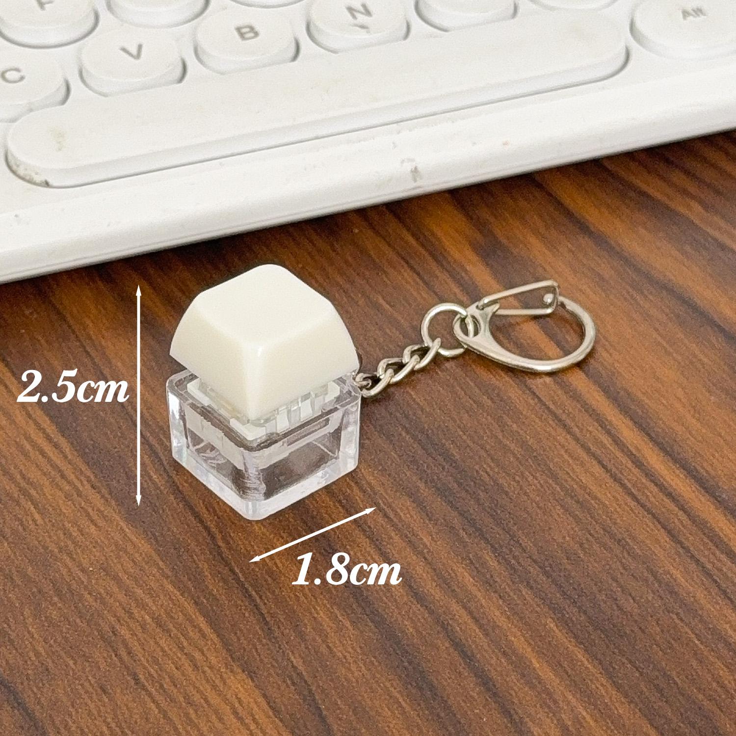 

2025 New Creative Button Keychains Give To Friends Sand Sculpture Parody Decompression Pendant Luminous Keychain