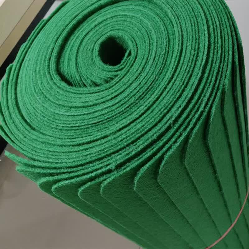 Thickened Flocked Green Desk Mat