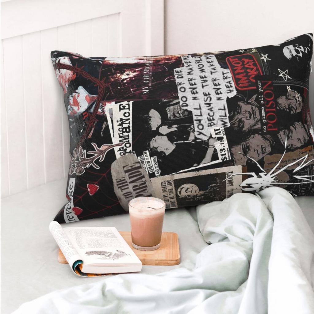 My Chemical Romance Rectangle Pillowcase Cushion Cover Decorative Bedroom Bed Home Comfort Throw Pillow