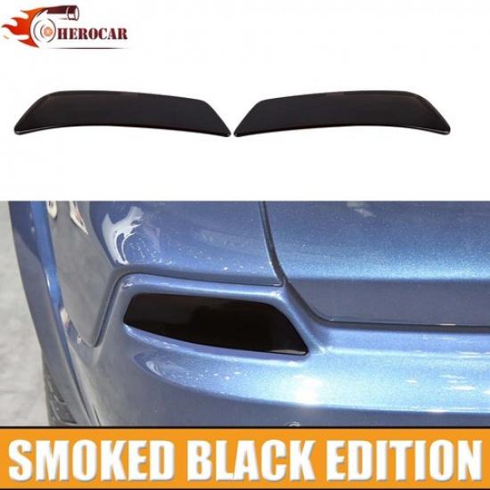 2X Rear Fog Light Lamp Cover Trim For Jeep Cherokee + Smoked Black Exterior
