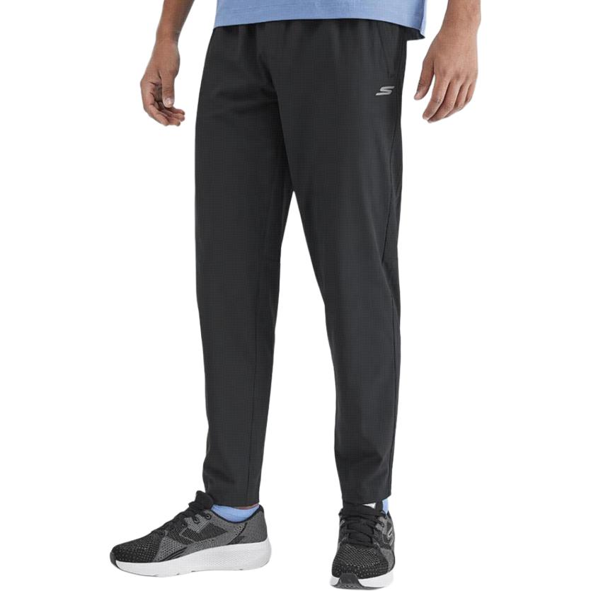 Skechers Solid Slim Fit Straight Leg Fitness Sports Pants Men Bottoms Carbon-Black P223M065-0018