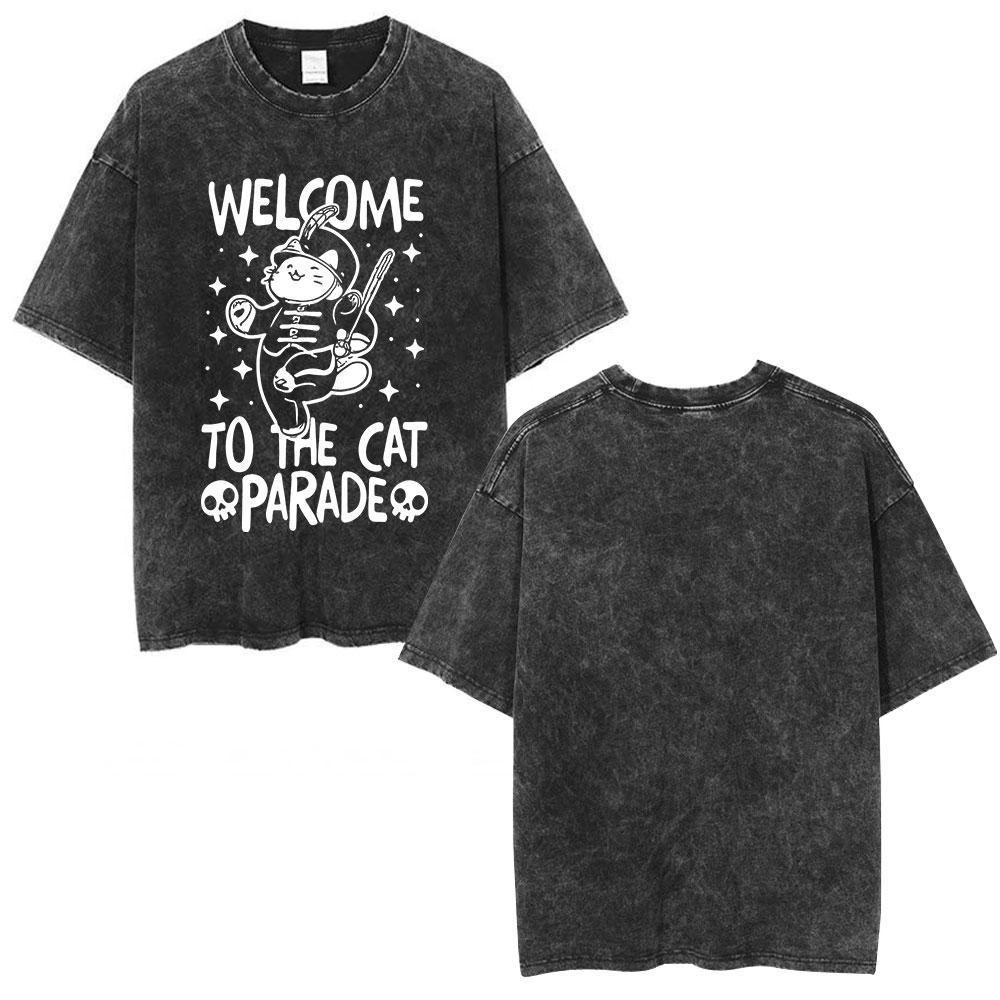 

Rock Band My Chemical Romance Washed Tshirt The Black Parade Tour Tshirts Men Women Clothing Punk Emo T Shirts Streetwear S