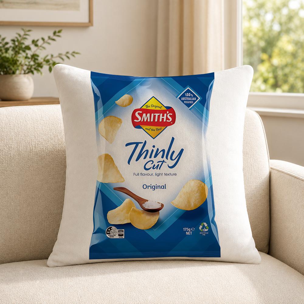 Food SSmiths Cushion Cover Soft Short Plush SkinFriendly Cushion Case for MultiScene Use
