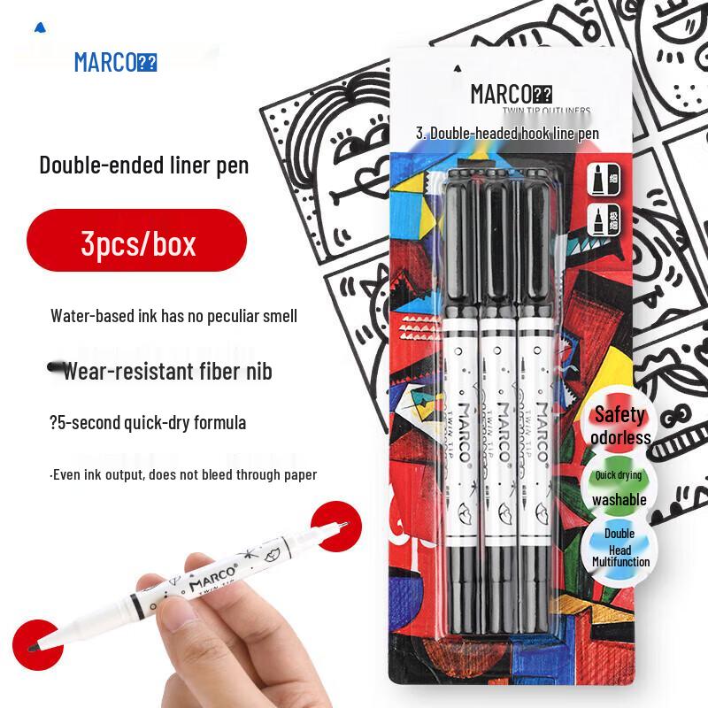 MARCO Double-Tip Water-Based Outline Marker