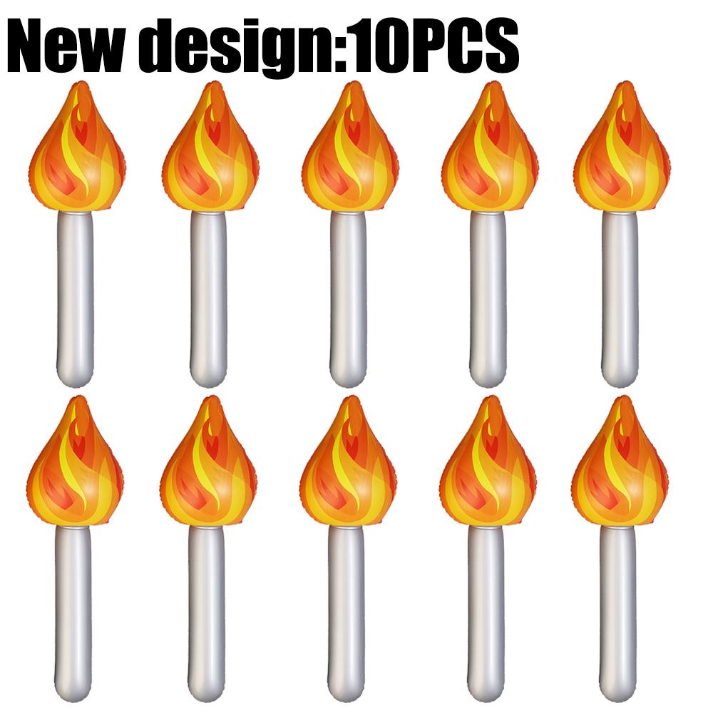 10/5/1Pcs Inflatable Torch Flame Toy Balloon Carnival Prizes Kids Theme Photo Props Sports Game Events Cheering Thunder Sticks