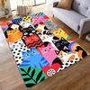 Colorful Cartoon Cat Pattern Non-slip Rug Suitable for Living Room and Bedroom Sofas