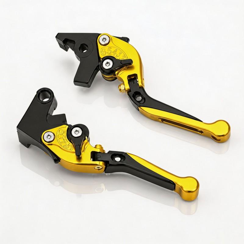 Adjustable Folding Brake Lever Handlebar Motorcycle ATV CNC Aluminum Alloy Universal Fit