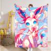 Throw Blankets and Bedspreads Kawaii E-Eevees Fluffy Blanket for Bed Camping Furry New Year Bedspread the Anime Home Decoration