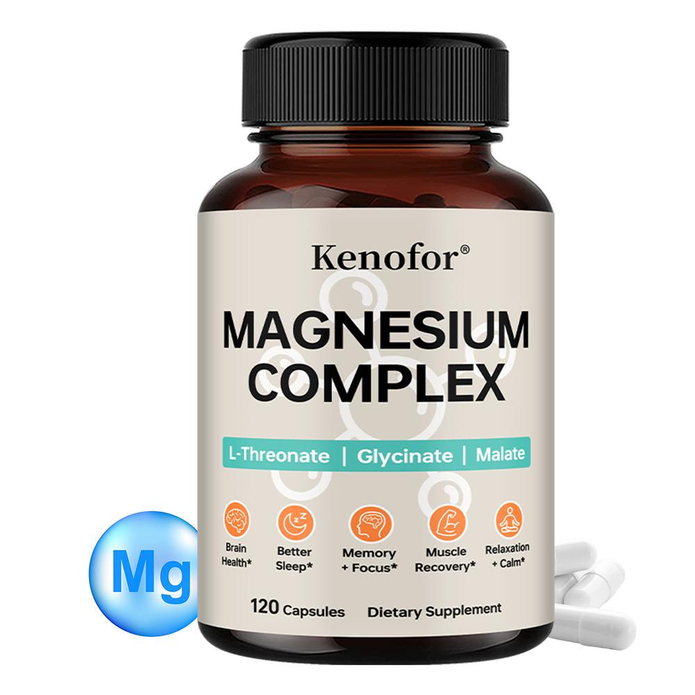 Complesso di Magnesio 2340 mg Integratore Alimentare, 120 Capsule Per Flacone