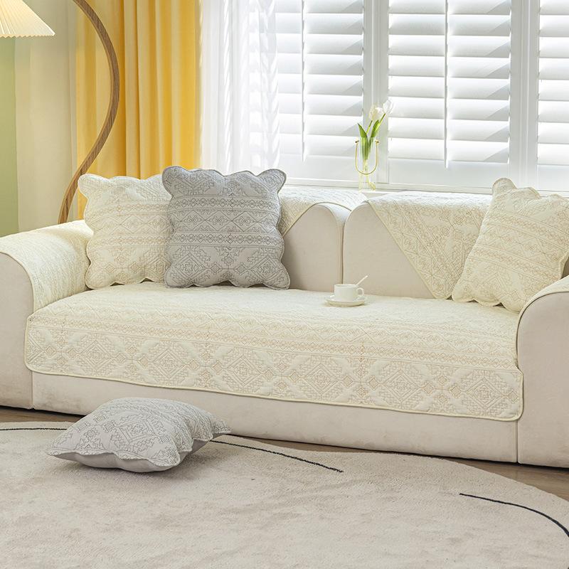 

Хлопковая диванная подушка в пасторальном стиле, универсальная простая современная высококачественная нескользящая тканевая подушка на четыре сезона, универсальный чехол для дивана 70*180cm