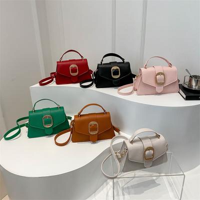 Bags Fashion Small Square Bags Niche Versatile Shoulder Bags Textured Hardware Messenger Bags