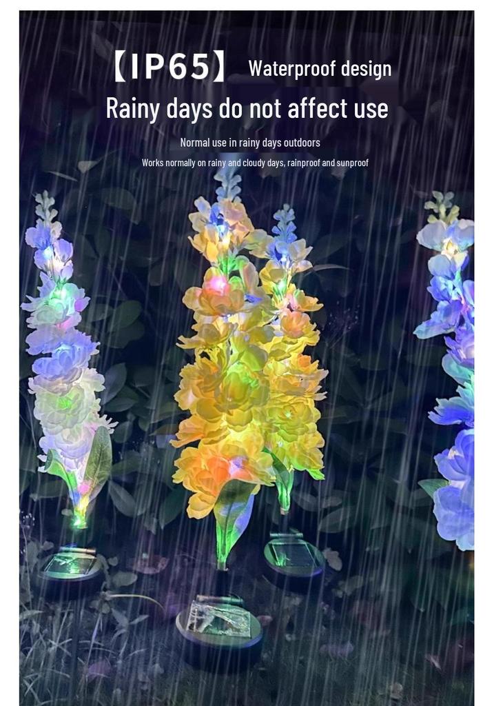 Solar Garden Decorative Delphinium Stake Light