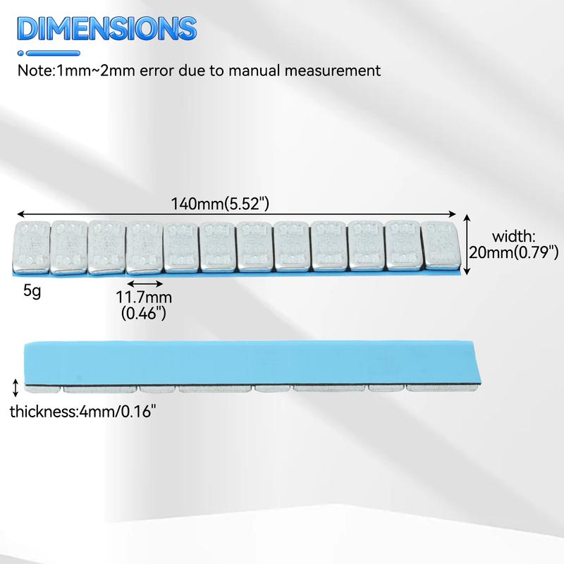 Wheel Balance Weight Tire Adhesive Iron Universal 5g Tyre Hub Block 60Pcs/lot Stick-On Tools For Car Motorcycle Bike Automobile