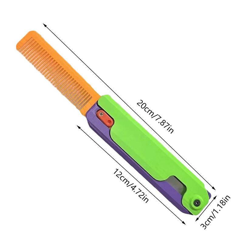 3D Printing Gravity Cub Jumping Comb Mini Model, Deformable Toy Portable Decompression Toy Gifts