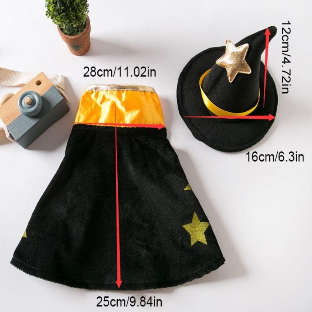 with Witch Hat Cat Cosplay Cloak Star Kitten Dress Funny Small Dog Knight Cape  Cat