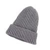 New Winter Mohair Pullover Hat Korean Style Curled Bell Shaped Knitted Hat for Women Candy Colored Warm Woolen Hat
